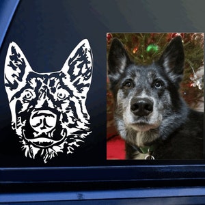 Custom pet portrait decal, pet memorial decal, custom decal, gift for pet lover, cat decal, dog sticker, dog car decal, dog stickers for car