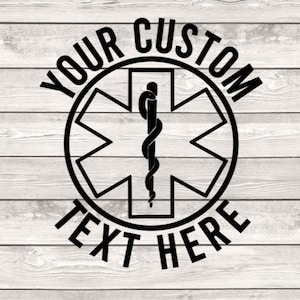 You choose text Emergency decal, medical alert decal, in case of emergency decal, medical alert, custom decal, caution decal, vinyl decal