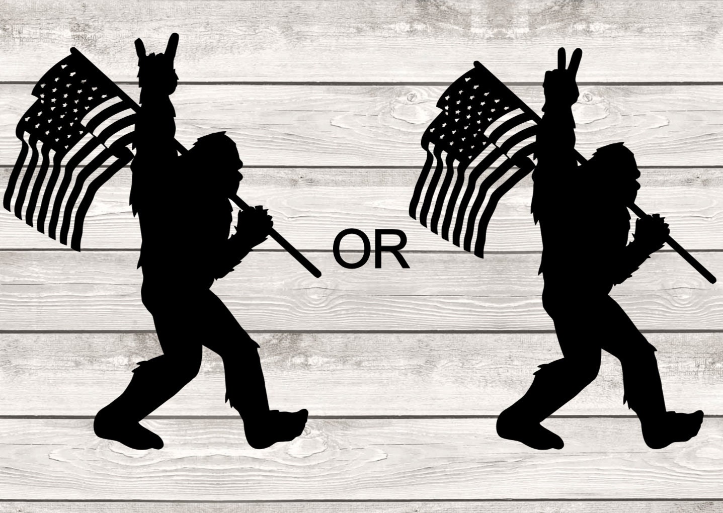 American flag Big Foot decal | Sasquatch decal | car, truck, boat dec…