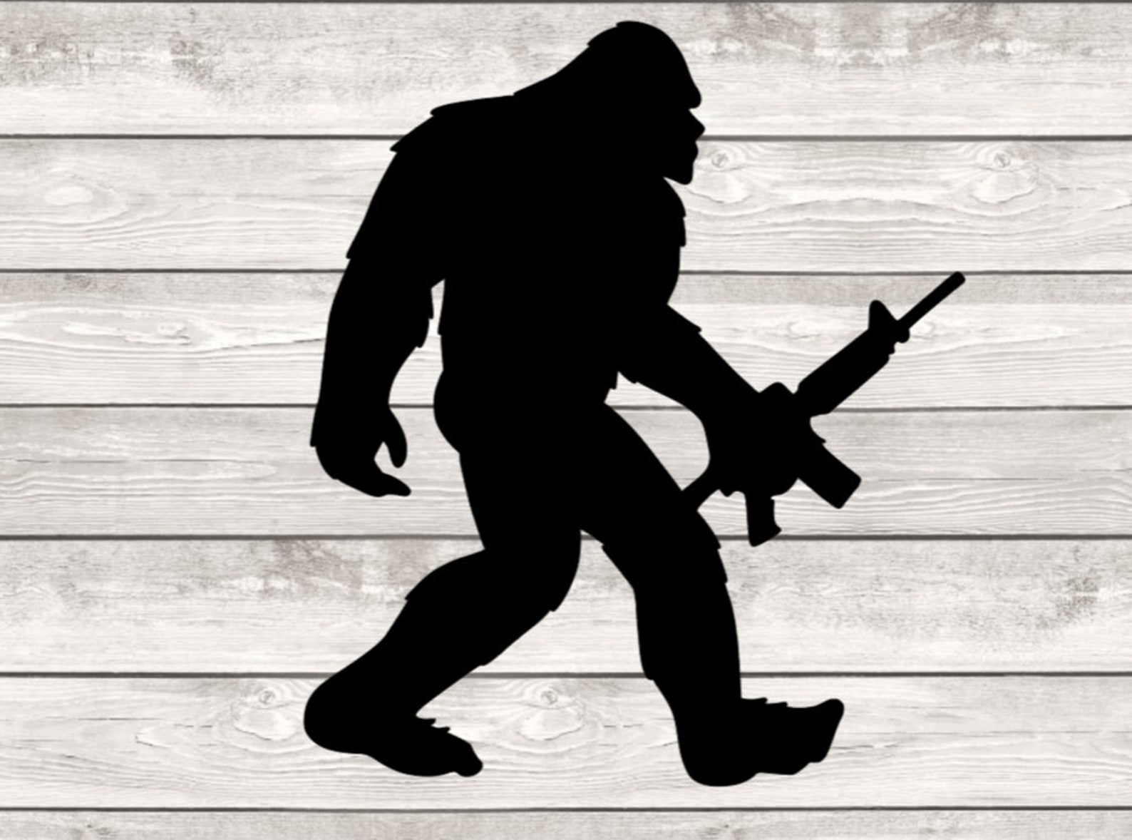 Sasquatch With Gun Decal Bigfoot Decal Car Decal Sasquatch Etsy Australia