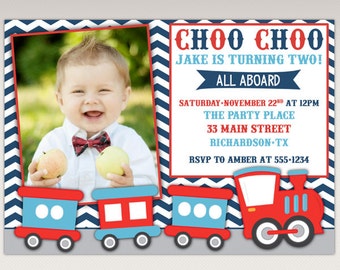 modern train birthday invitation train invitation train etsy