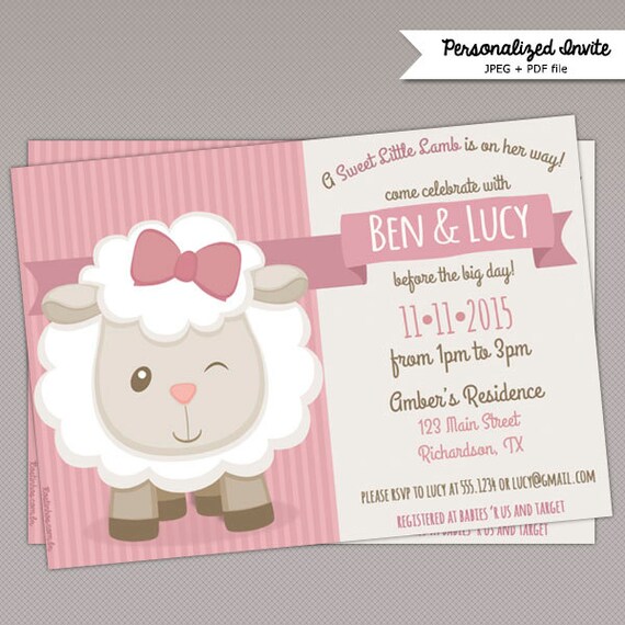 Baby Lamb Invitations 3