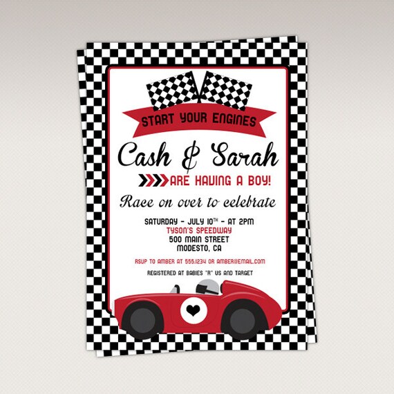 Race Car Invitations Free Printable 9