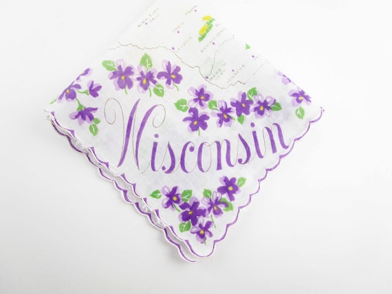 Souvenir 'Wisconsin' Hanky - Cities in the State;… - image 1