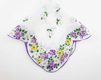 Lavender/Purple Daisies - White and Lavender - Golden Yellow and White Accents - Border - Deep Scalloped Edge - Gift - Collect - Doll Dress