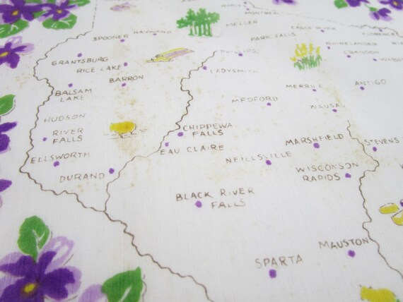 Souvenir 'Wisconsin' Hanky - Cities in the State;… - image 3