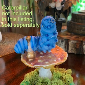 Alice in Wonderland Mushroom and base ONLY ~ for miniature Blue Caterpillar by Sutherland