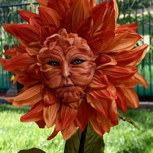 Alice in Wonderland (Non) Talking flowers "Fire Dahlia"  ~ Sutherland For party props tea parties table decor vignettes