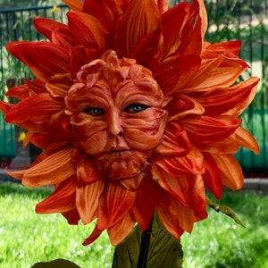 Alice in Wonderland (Non) Talking flowers &quot;Fire Dahlia&quot;  ~ Sutherland For party props tea parties table decor vignettes