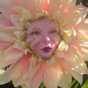 Butterfly BLUSH DAHLIA Alice in Wonderland (non) talking flowers for parties, props and vignettes by Sutherland