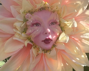 Butterfly BLUSH DAHLIA Alice in Wonderland (non) talking flowers for parties, props and vignettes by Sutherland