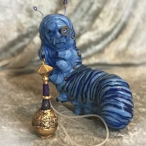 Made to Order Alice in Wonderland  BLUE CATERPILLAR and Hookah  Figure by Sutherland Mushroom Base Sold seperate