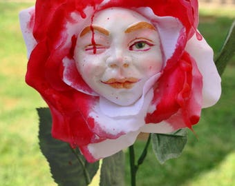 Alice in Wonderland (non) Talking Flowers Painting  Roses Red Series MR WINK Flower SUTHERLAND Use as Party Props / Displays for Tea Parties