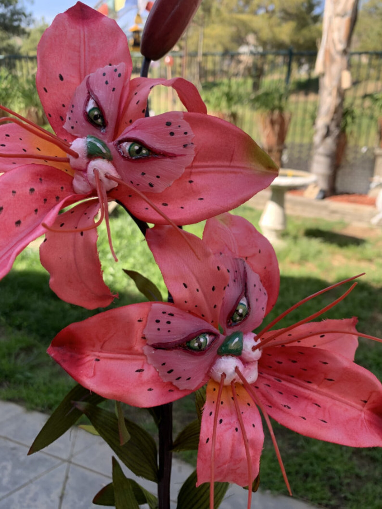 Alice in Wonderland Talking Flowers Tiger Lily Twins in Pink Etsy