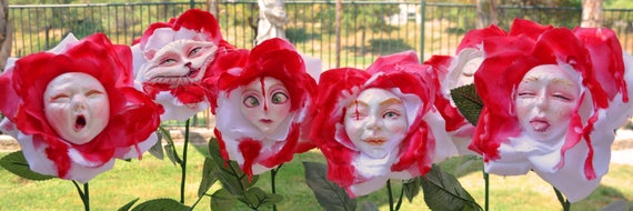 不思議の国のアリス（非）おしゃべり花 絵画 バラ 赤シリーズ Ms. Nosy
