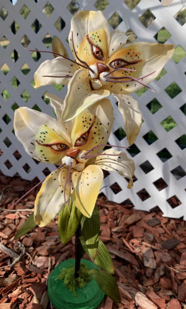 Alice in Wonderland Talking Flowers Tiger Lily Twins in Yellow Etsy