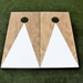 Cornhole Boards with a light stain and White triangle w\bags included|Fathers Day|Wedding Gift|Bag Toss|Corn Toss|Baggo|Lawn Game|Christmas