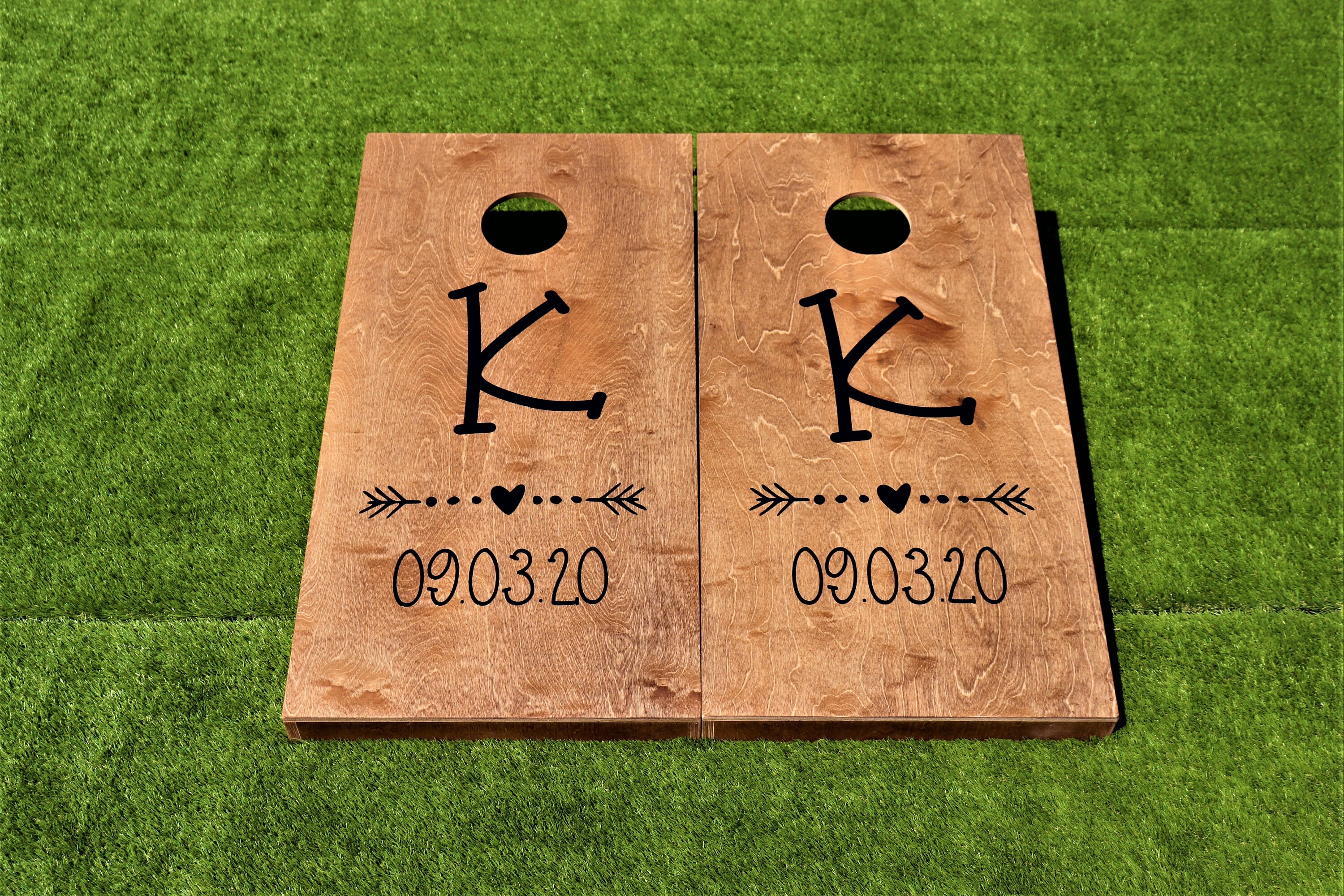 High Quality boards includes 8 bags Details about   Anniversary/Wedding cornhole board set 
