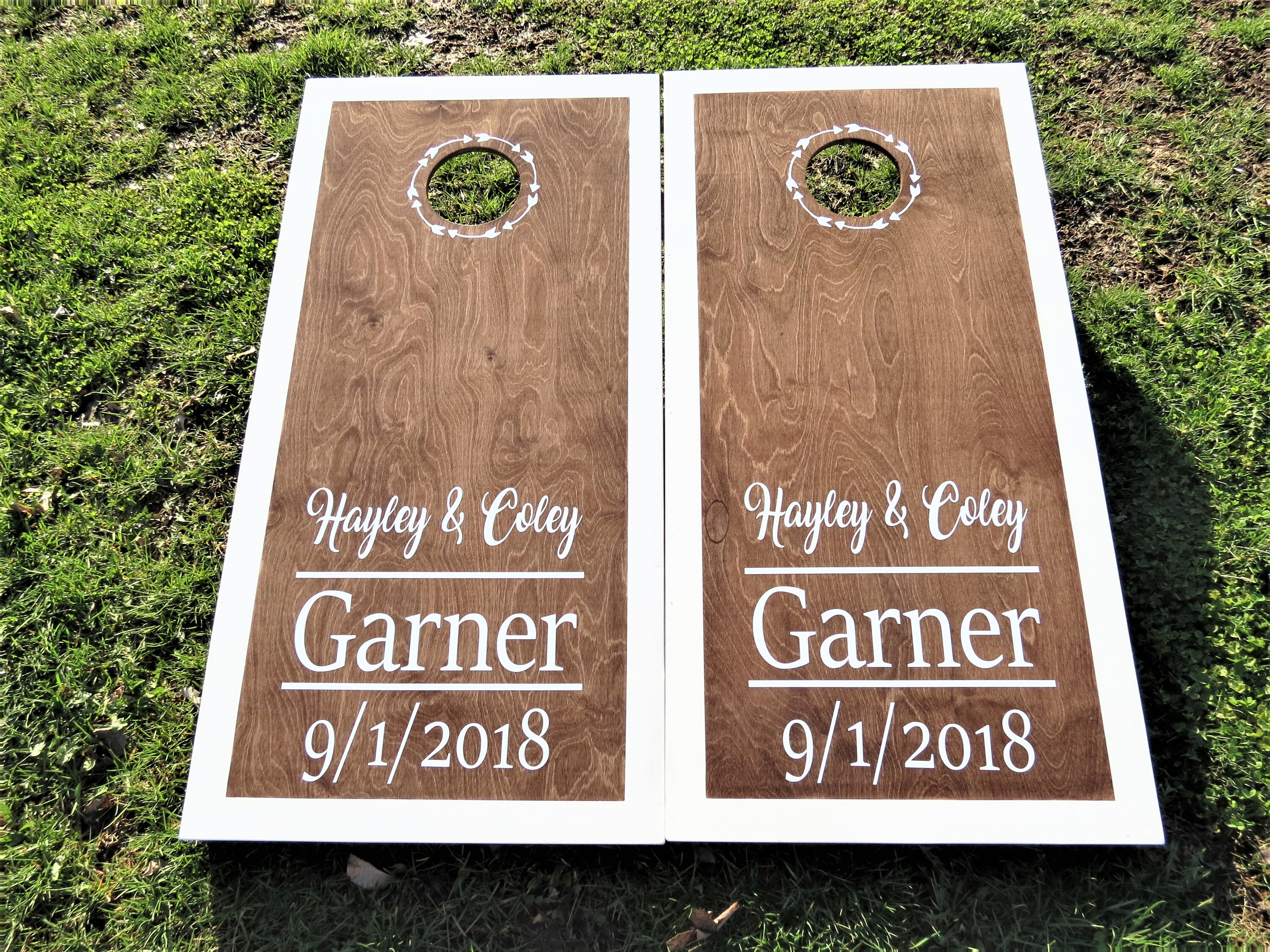 Wedding Cornhole Boards With 8 Bagswedding Gamesbag Etsy
