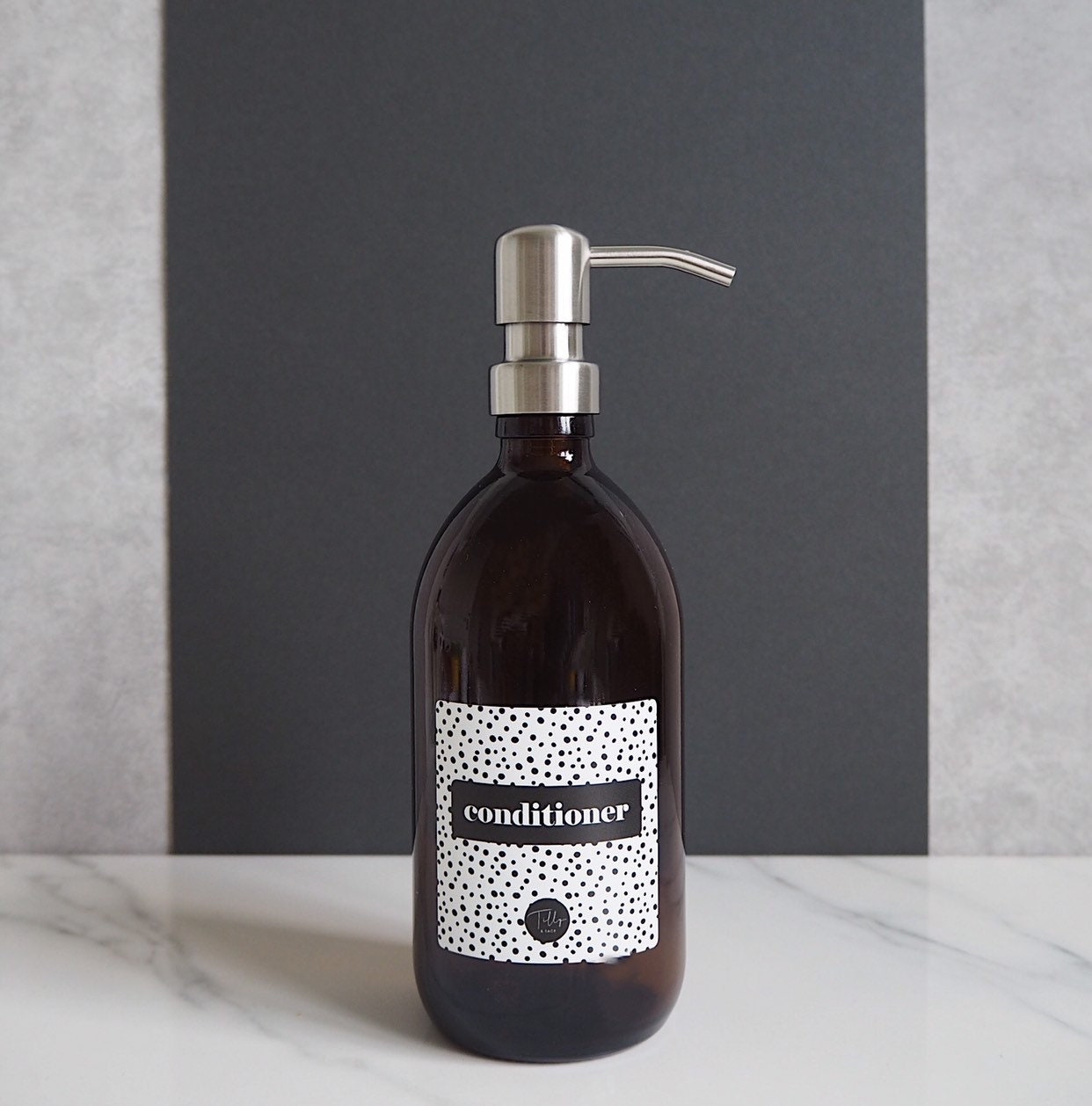 Amber Glass Reusable Bathroom Bottles With Dalmatian Labels Etsy