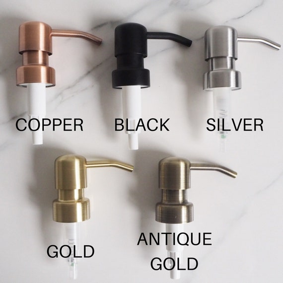 Soap Pump Dispenser Bath Bronze Birdhead Kitchen Silver Shampoo Gold Brass Metal