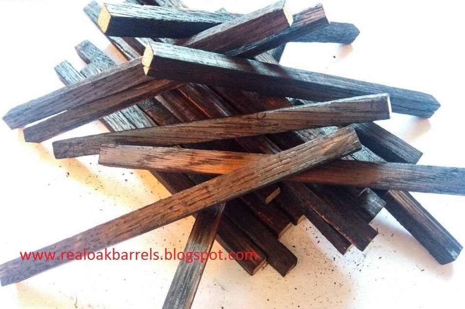 12 X Charred Oak Sticks for Aging Whiskey, Oak Staves for Aging Alcohol, Wooden Oak Barrels