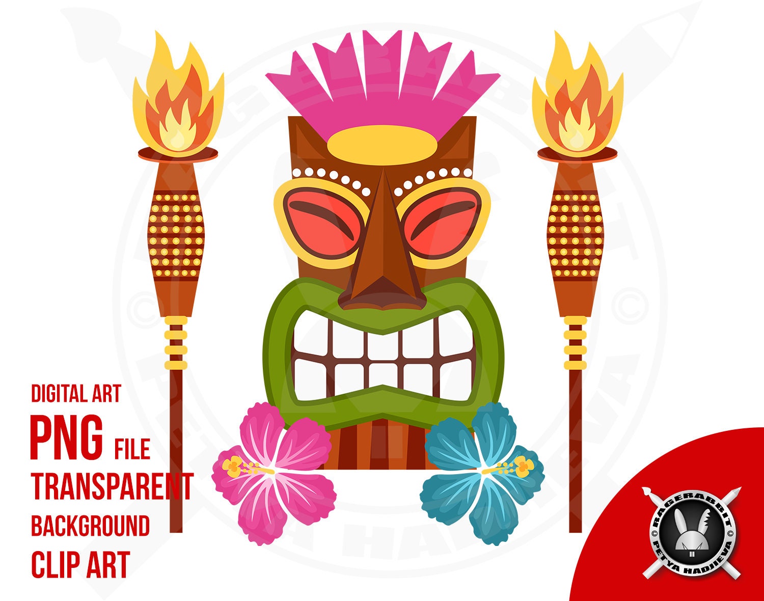 Tiki Statue PNG File Transparent Background Clip Art Craft - Etsy