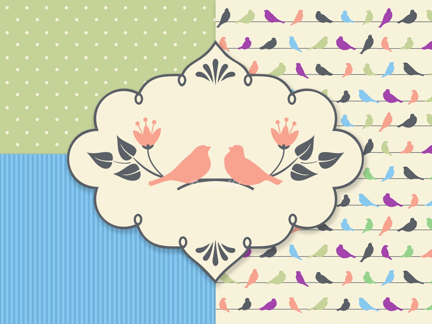 Sparrow Birds Digital Paper With Sparrows Clip Art, Illustration, Paper ...