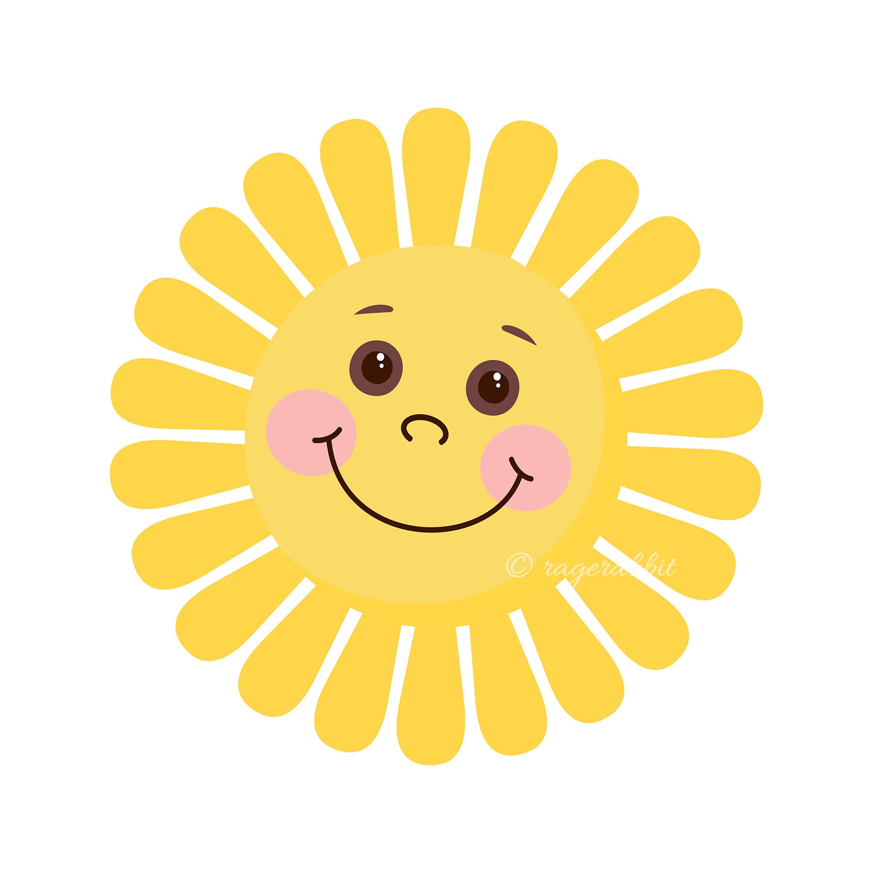 Baby Sun Nursery Wall Art Poster Print Printable Etsy