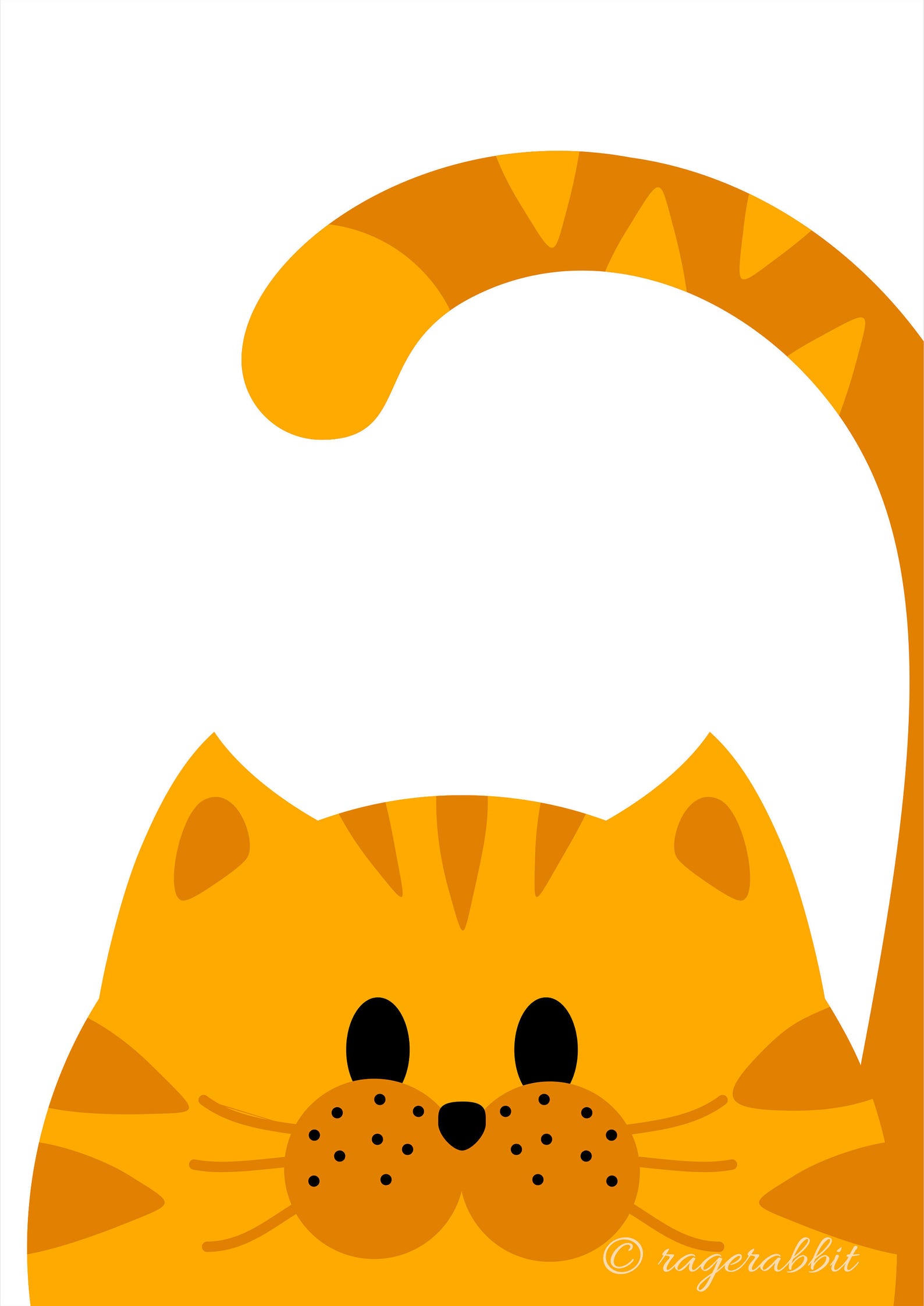 Orange Cat, Cartoon, Poster, Wall Art, Nursery, Printable Nursery Art ...