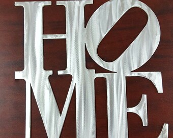 12/" Machine Brushed Aluminum Metal Love Sign Wall Decor Philly Love Park Sign