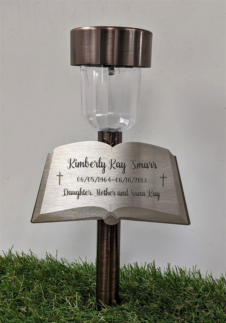 Personalized Grave Marker Solar Light for Pet or Loved One Etsy
