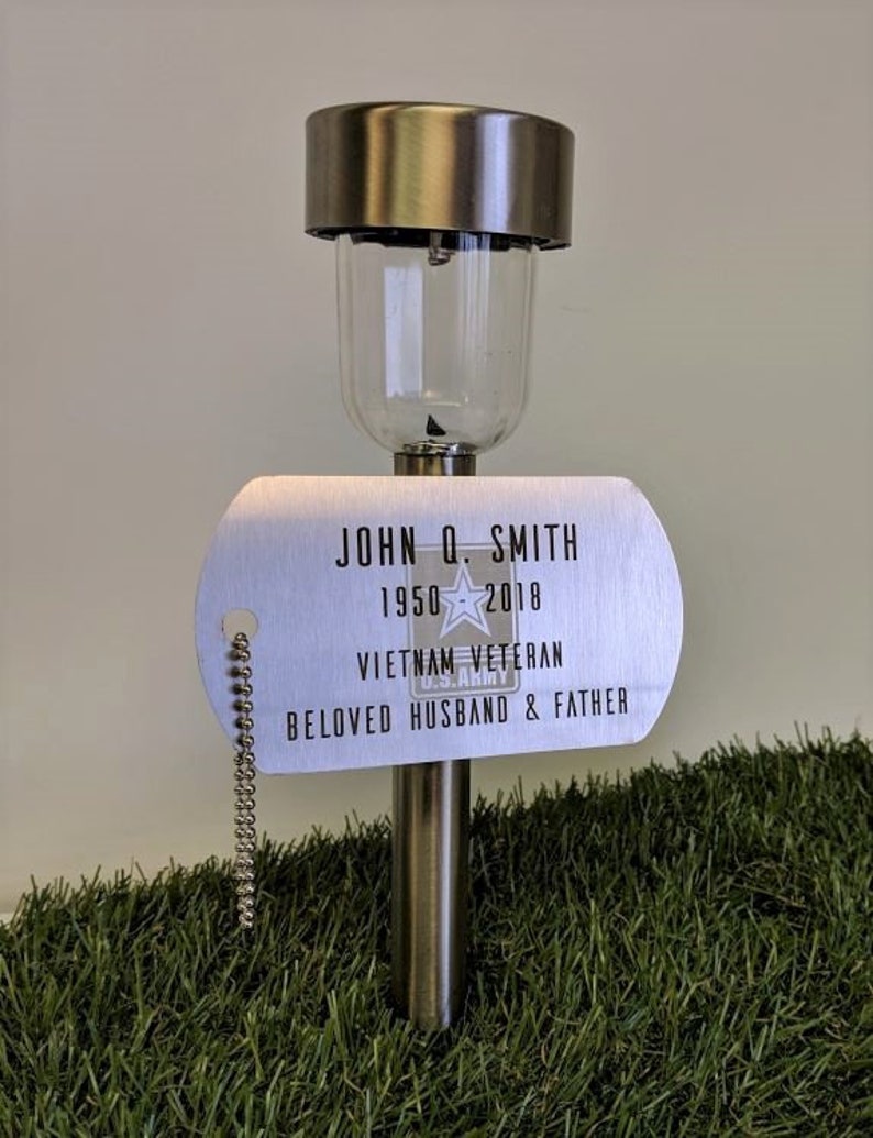 Personalized Grave Marker Solar Light for Pet or Loved One Etsy