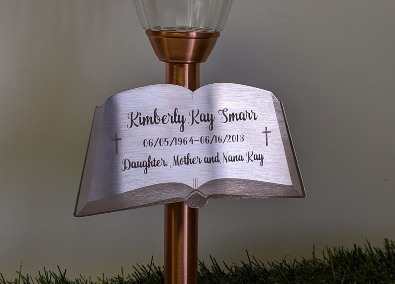 Personalized Grave Marker Solar Light for Pet or Loved One Etsy