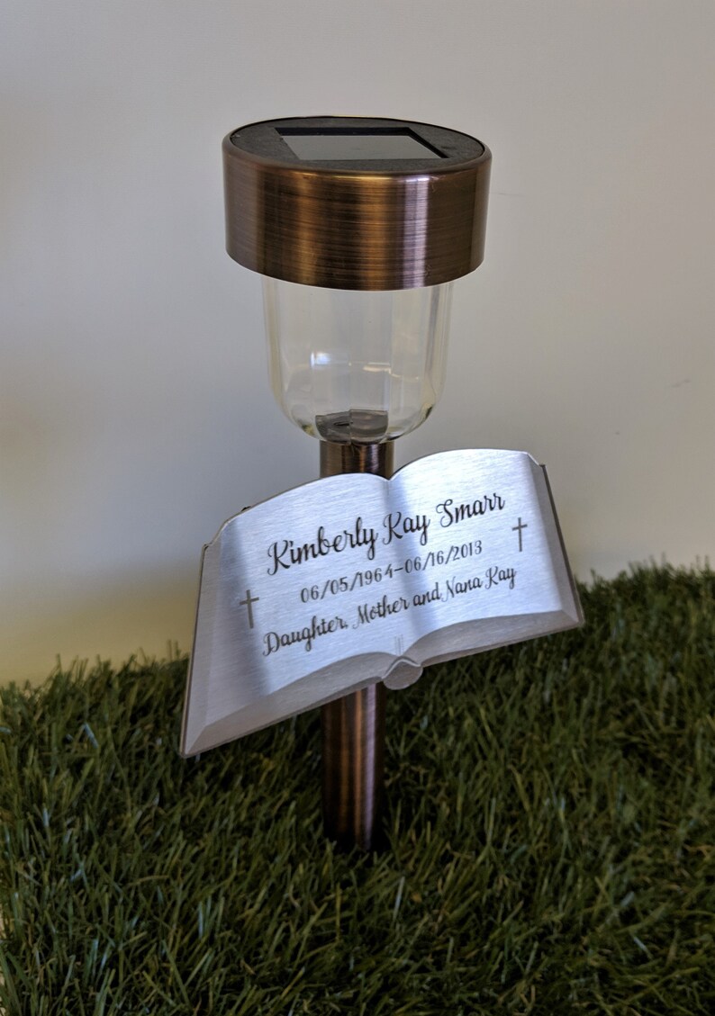 Personalized Grave Marker Solar Light for Pet or Loved One Etsy