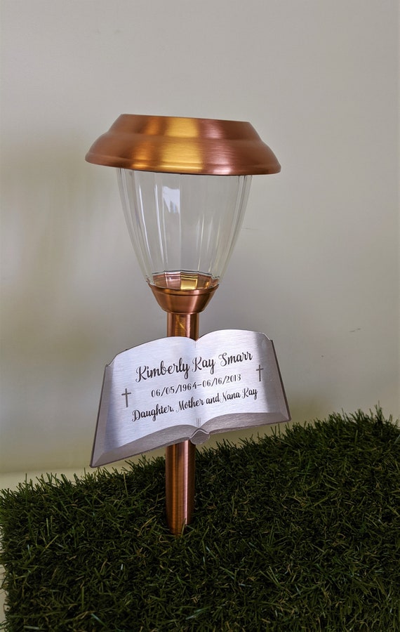 Personalized Grave Marker Solar Light for Pet or Loved One Etsy