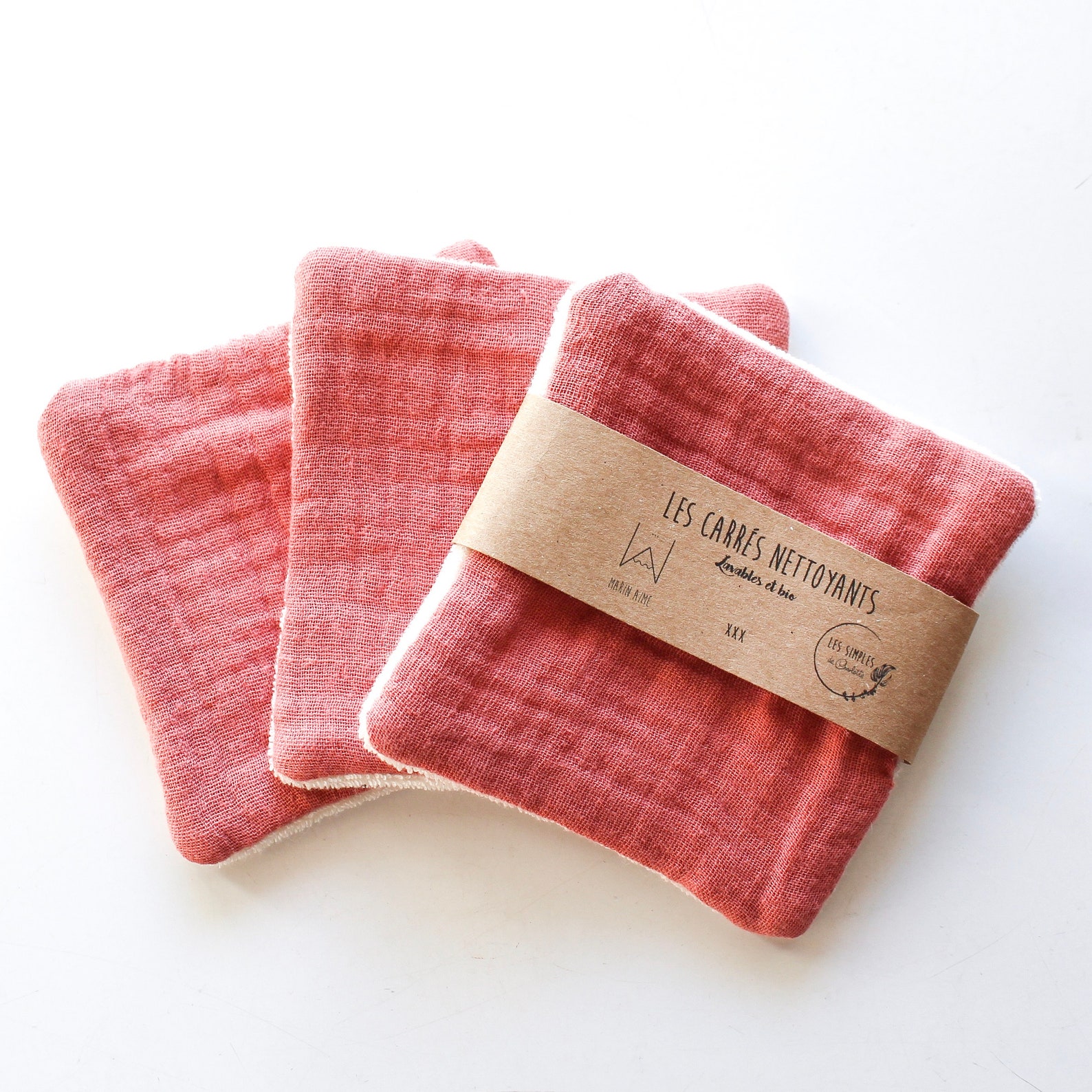 Organic Washable Cotton Squares Antique Rose 100 Organic Etsy UK