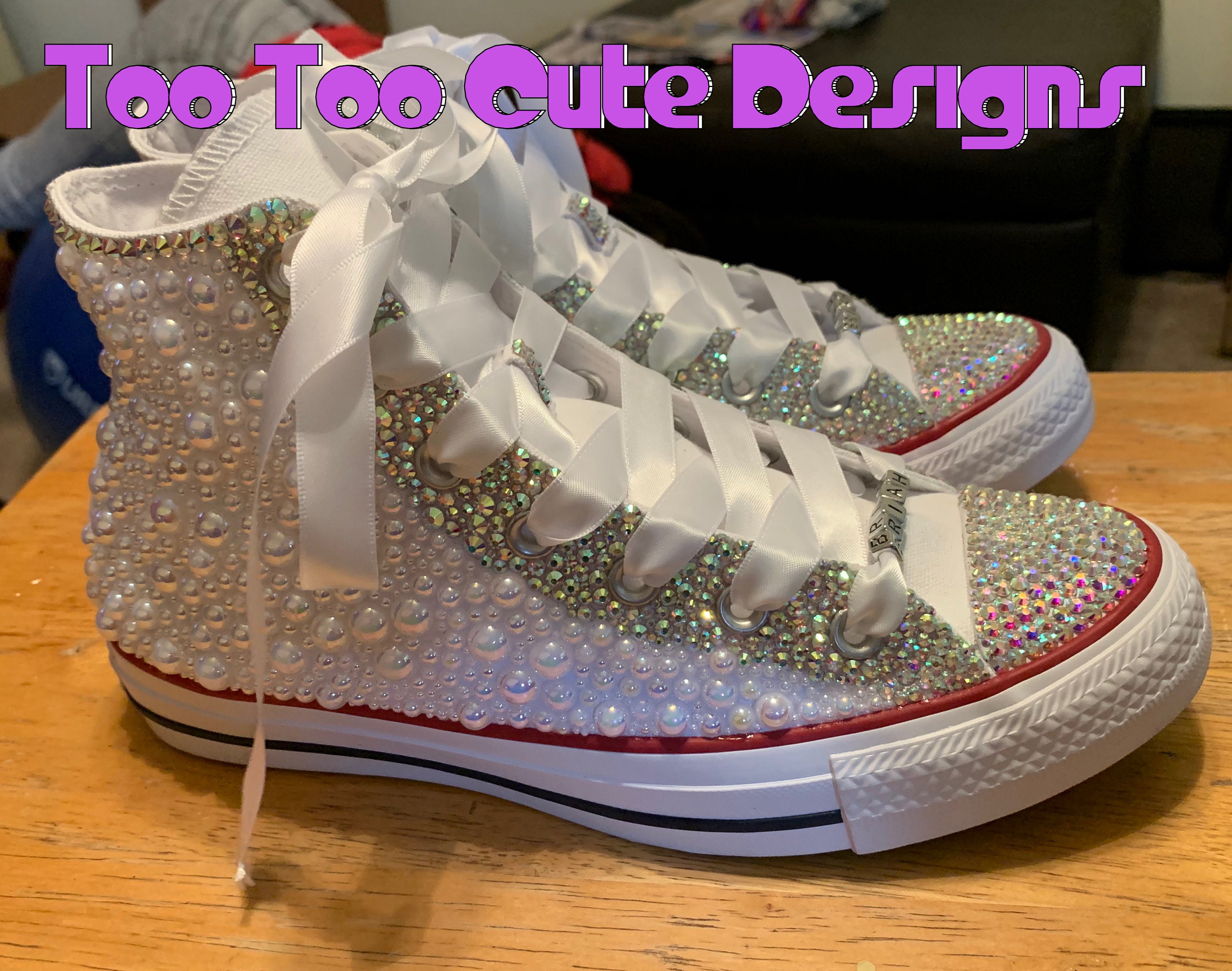 Bling Bling High Top Canvas Shoes