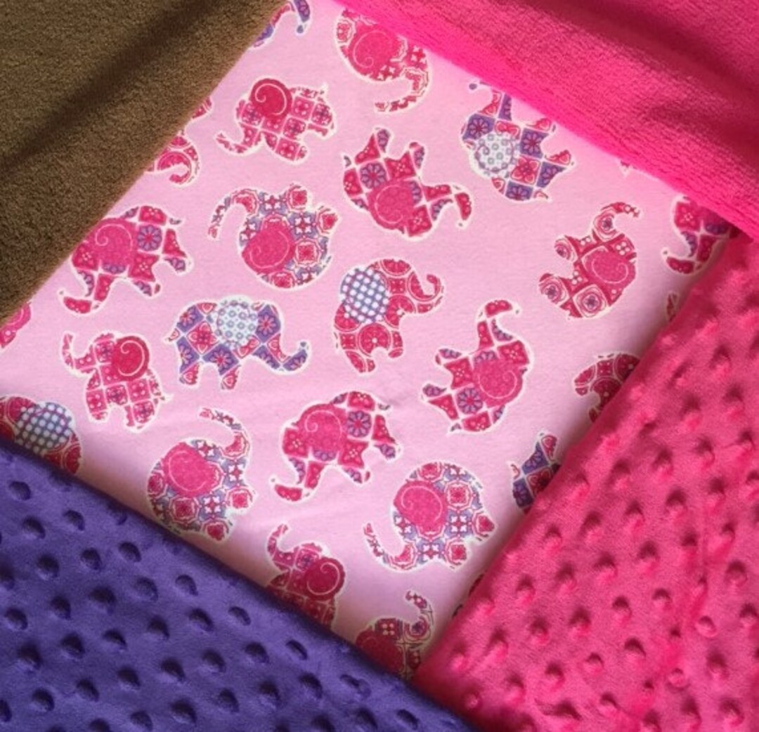 Personalized Pink Elephant Blanket Etsy