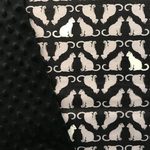 Personalized, Customized, Cat Silhouette Blanket
