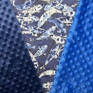Personalized Blue Koi Fish Blanket