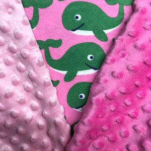 Personalized Green Whale Blanket