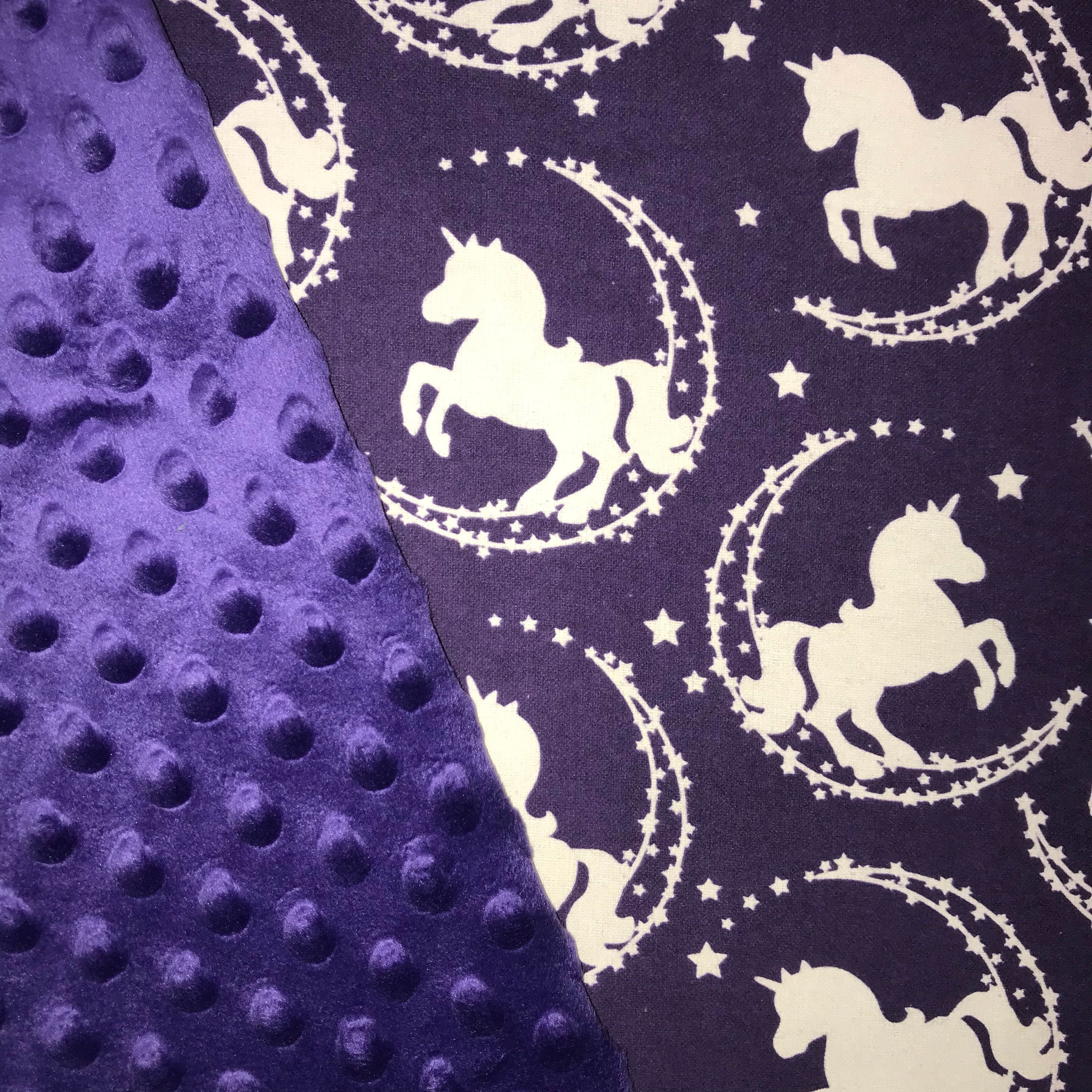 Personalized Customized Glow In The Dark Unicorn Blanket Etsy