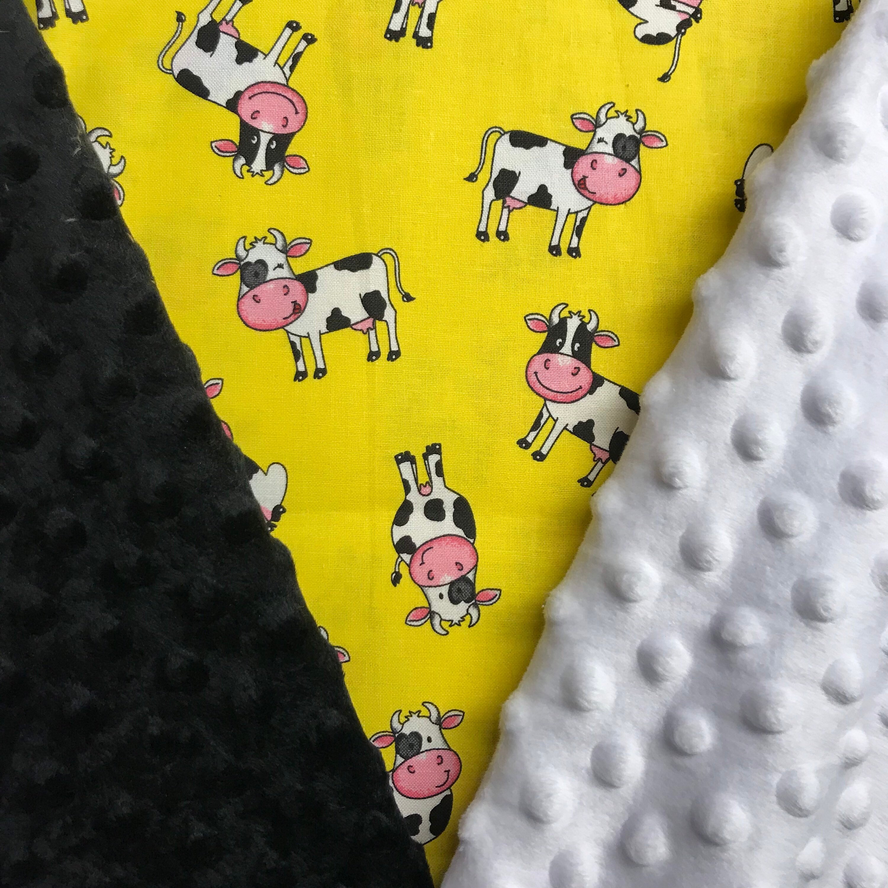 Manta de forro polar con estampado de vaca, para todas las estaciones