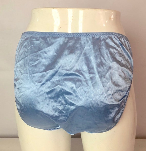BLUE DREAM Matching Bra Panties Set 90s Vintage 38C Large 