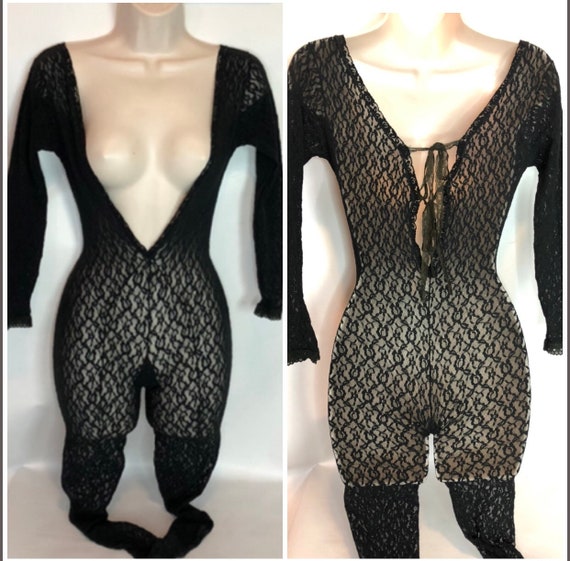 MISTY PLUNGING NECKLINE Backless Booted Vintage Ca