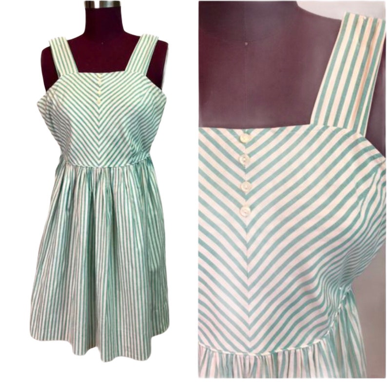 DAINTY PLAY DRESS Retro Striped Women/'s Extra Small