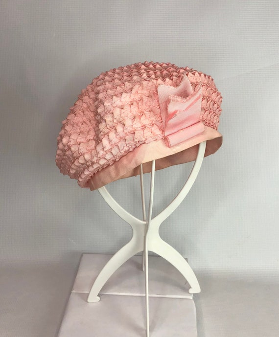 PRETTY PINK PLEATED Beret Feminine Vintage Women’s