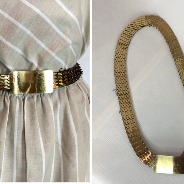 GOLD METAL LINK Belt Very Stretchy