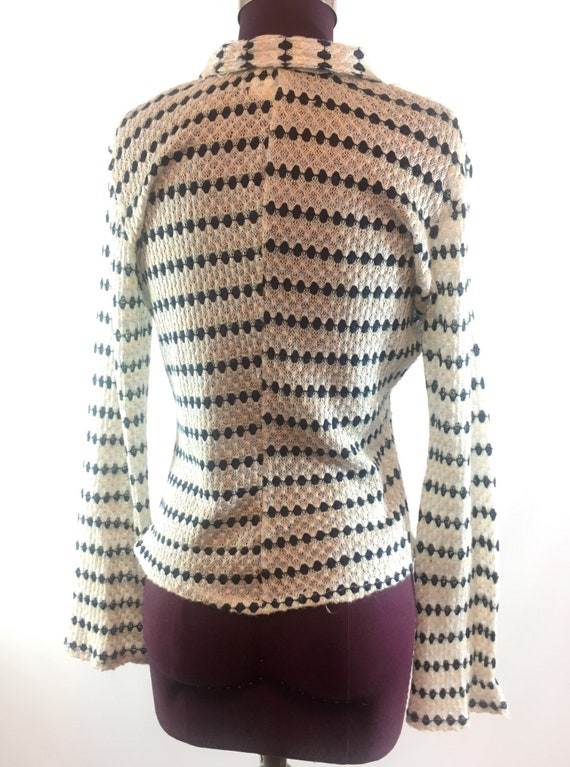 CLUELESS 90s Vtg Stretch Button Down Knit Top Wom… - image 7